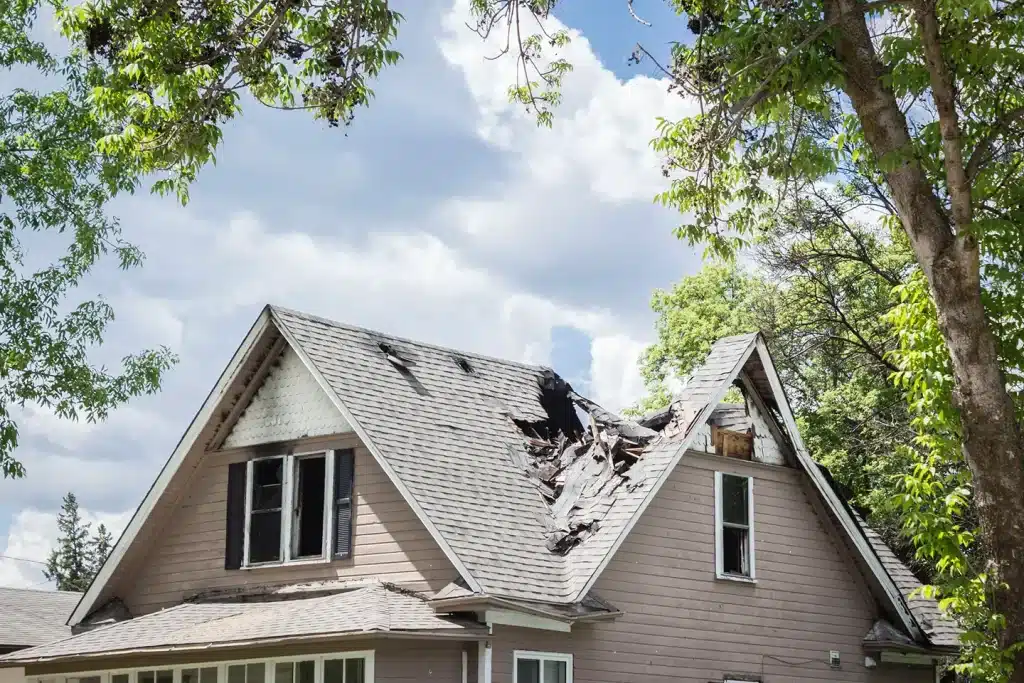 A residential house in urgent need of emergency restoration.