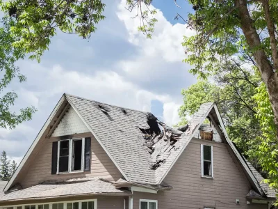 A residential house in urgent need of emergency restoration.